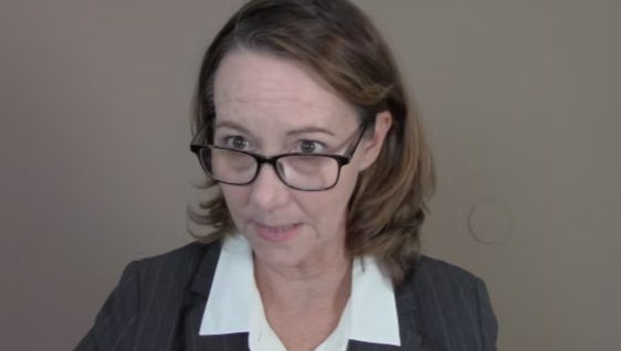 Suzanne Kovi on camera in a dramatic role