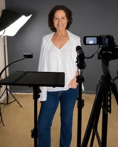 Suzanne Kovi in the self-tape studio